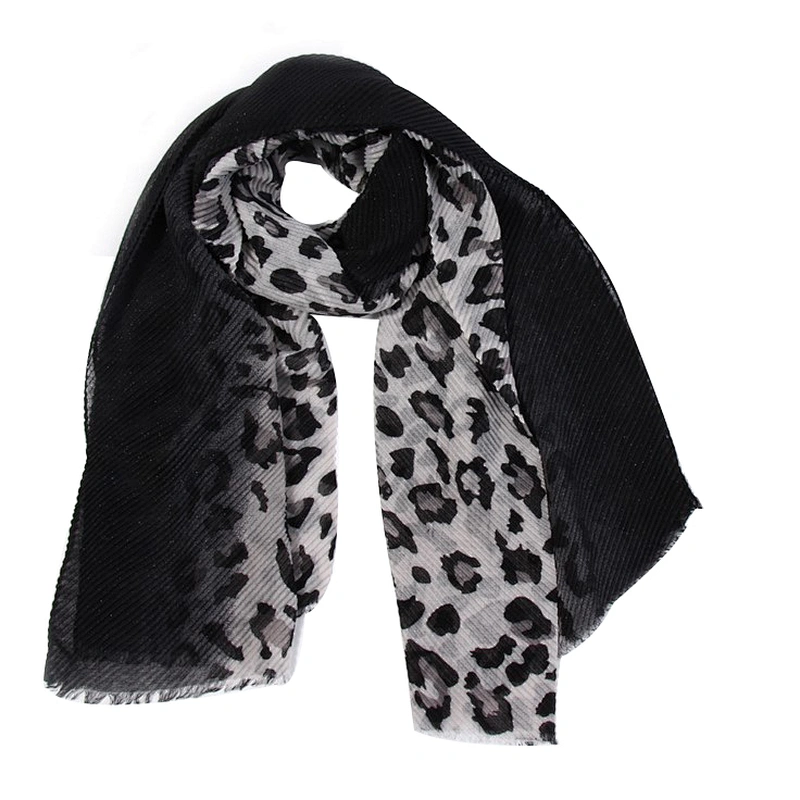 Autumn and winter new fashion  leopard silk print shawl warm scarf
