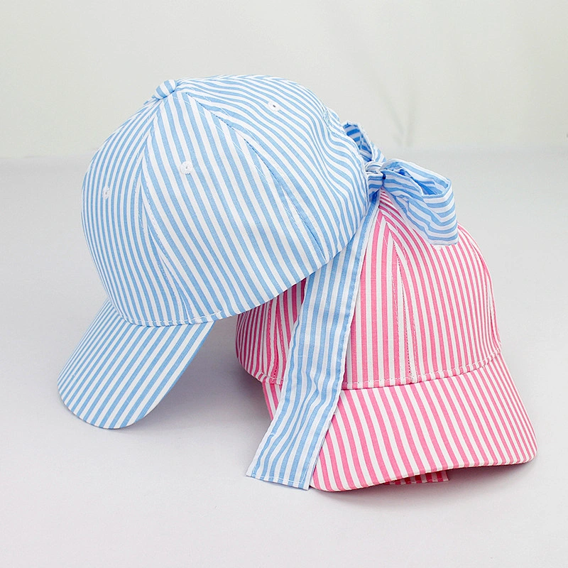 Sorority Hat Southern Monogrammed Seersucker Baseball Cap With Bow Made Yiwu