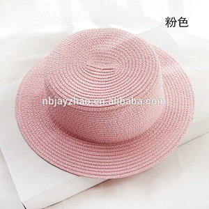 Colorful lady's fine woven straw hat
