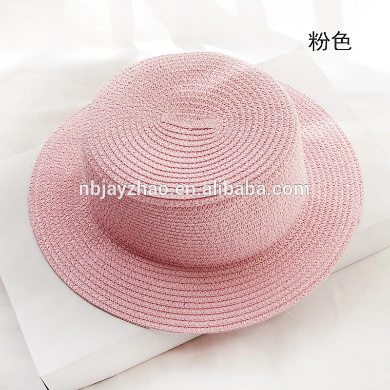 Colorful lady's fine woven straw hat
