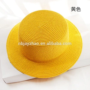 Colorful lady's fine woven straw hat