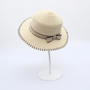 Summer Style Sun Hat Beach Caps Women Wide Brim Breathable Bowler Round Bucket Straw Beach Hat