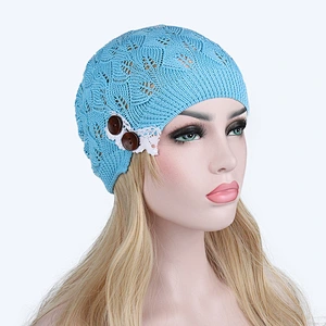 Sping Summer Female Hijab Headscarf Hat, Muslim Fashion Fabric Hat