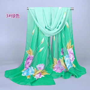 Ningbo instant hijab silk printed scarf