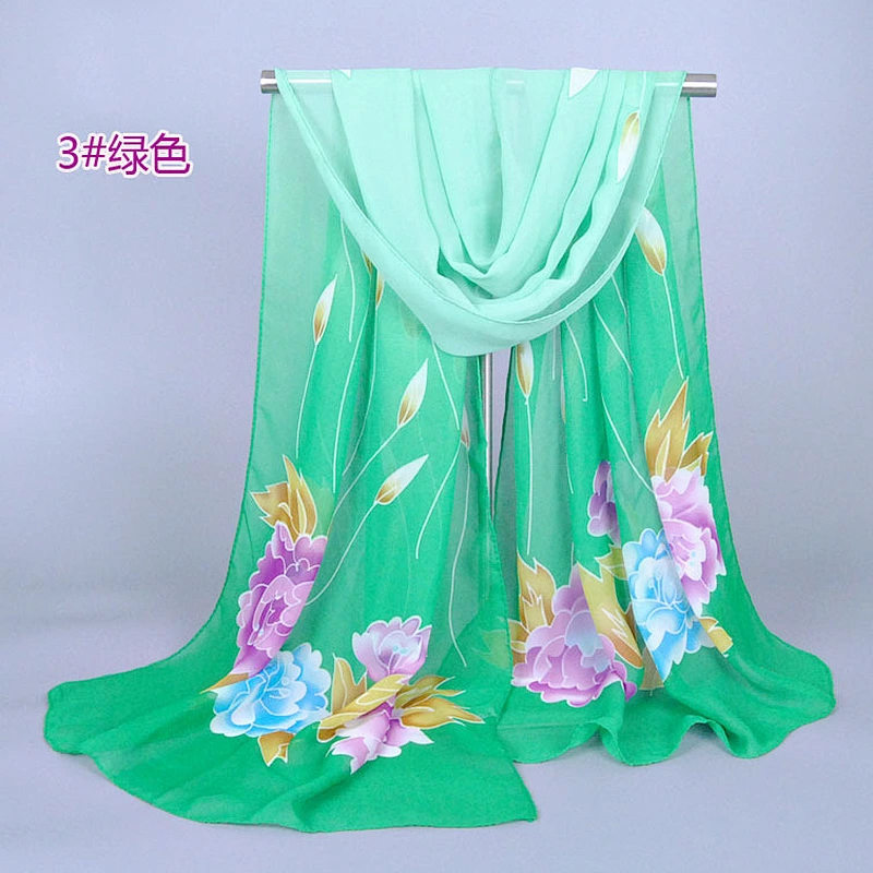 Ningbo instant hijab silk printed scarf