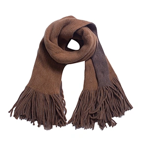 Autumn and winter long tassel pure color scarf thicken warm shawl scarf