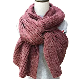 Thickened winter knitted wool scarf warm long neck scarf