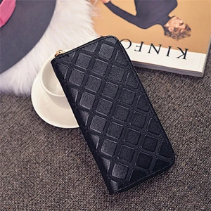 Wholesale  pu leather woman wallets lady clutch purses