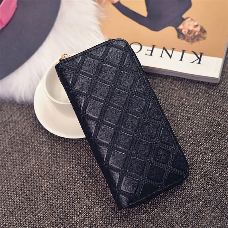 Wholesale  pu leather woman wallets lady clutch purses