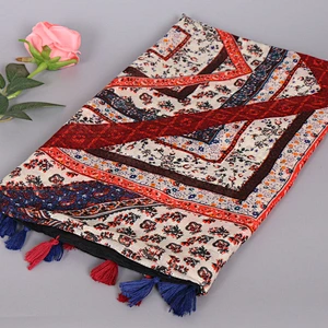 New Design Arab Scarf Silk Scarf With Chain Pattern Fancy Scarf