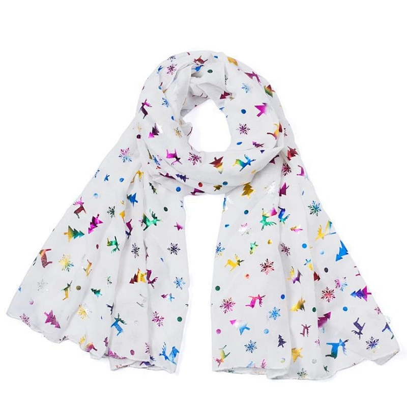 New autumn and winter Christmas fashion  tree printed scarf