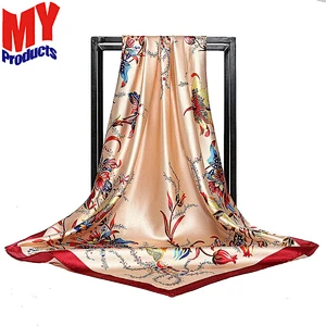Winter Women Shawls 100 Silk Satin Square Scarf Cotton Voile Scarf Shawl