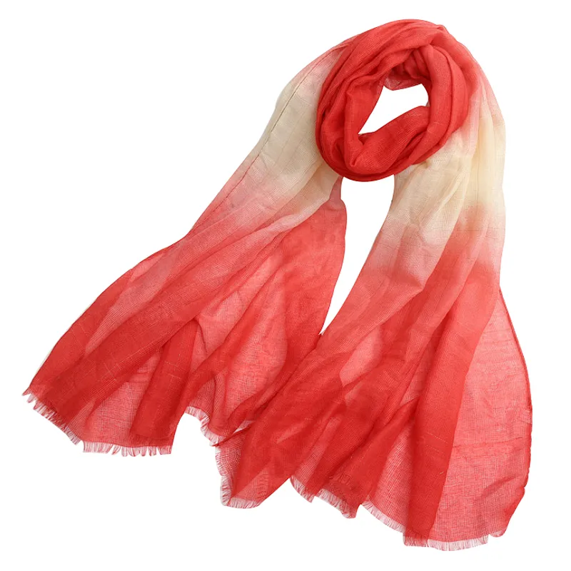 Summer gradient scarf for vacation sunscreen shawl Muslim turban scarf