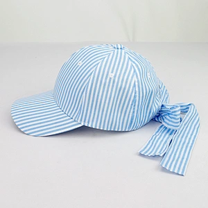 Sorority Hat Southern Monogrammed Seersucker Baseball Cap With Bow Made Yiwu