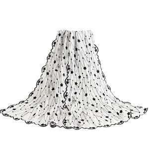 Leisure style embroidery sunshade shawl  beach towel silk scarves