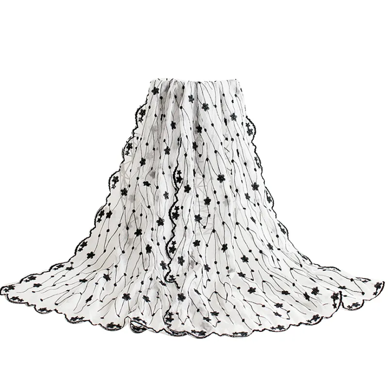Leisure style embroidery sunshade shawl  beach towel silk scarves