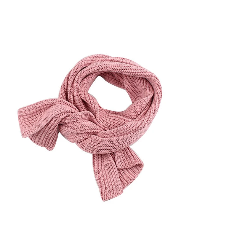 Fashion children pure color scarf kids winter warm scarf