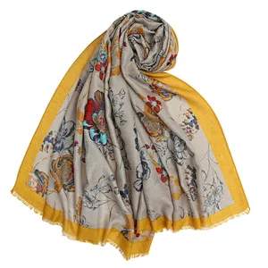 New silk satin sunscreens towel flower design scarf