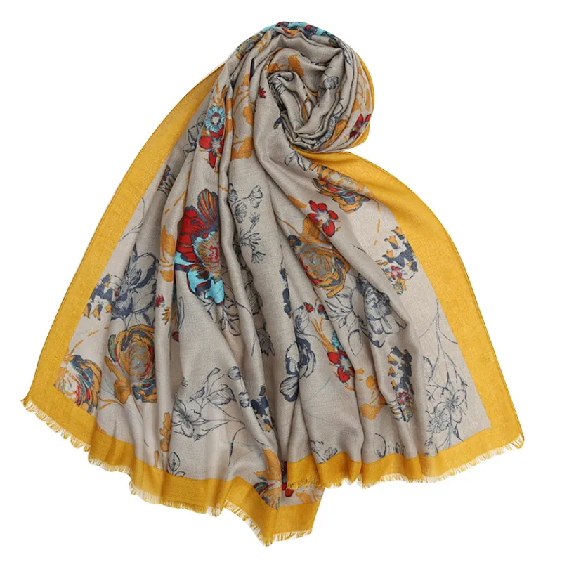 New silk satin sunscreens towel flower design scarf