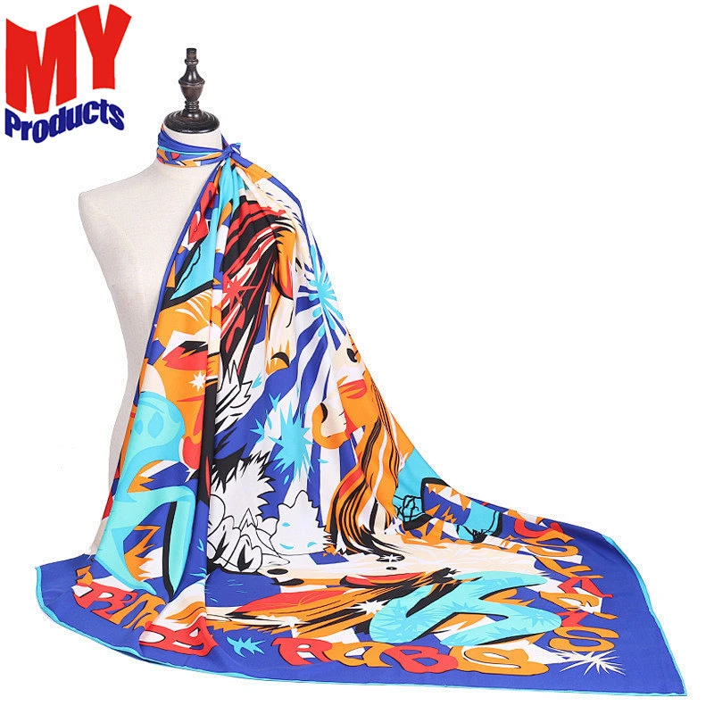 Satin silk fabric women muslim shawl muslim shawl