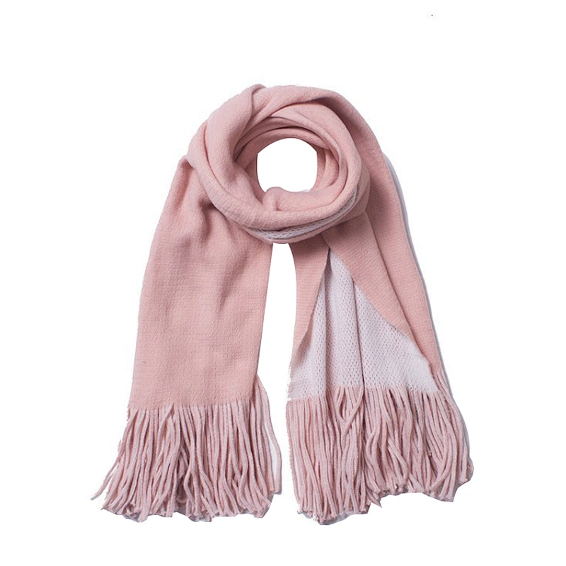 Autumn and winter long tassel pure color scarf thicken warm shawl scarf