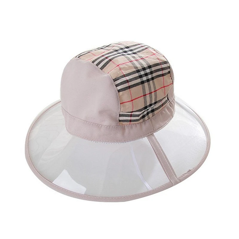 2019 New Style Fabric Splicing Transparent Bucket Hat