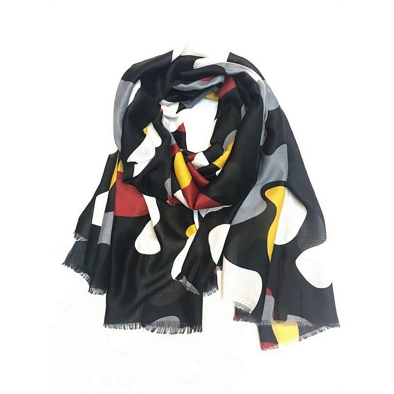 Leisure and artistic style polyester and signature cotton fashion women's infinity Scarf