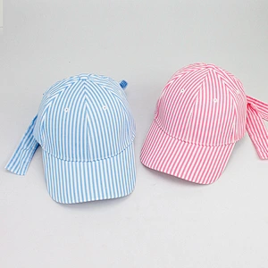 Sorority Hat Southern Monogrammed Seersucker Baseball Cap With Bow Made Yiwu