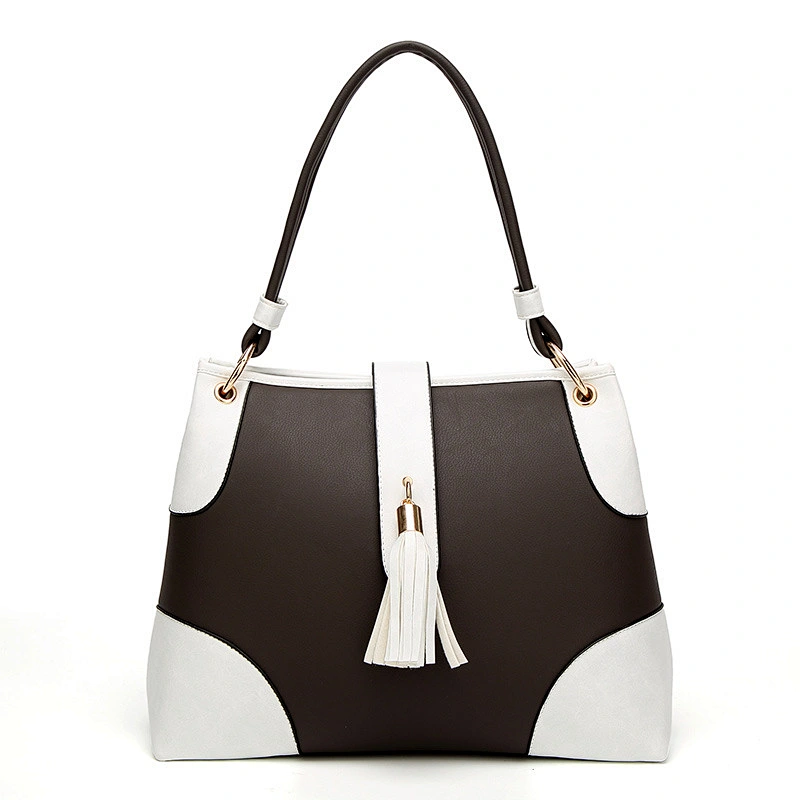 Alibaba latest new style fashion genuine leather solid ladies handbags