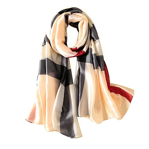 Hot sale summer multicolor women fashion scarves custom printed silk scarf