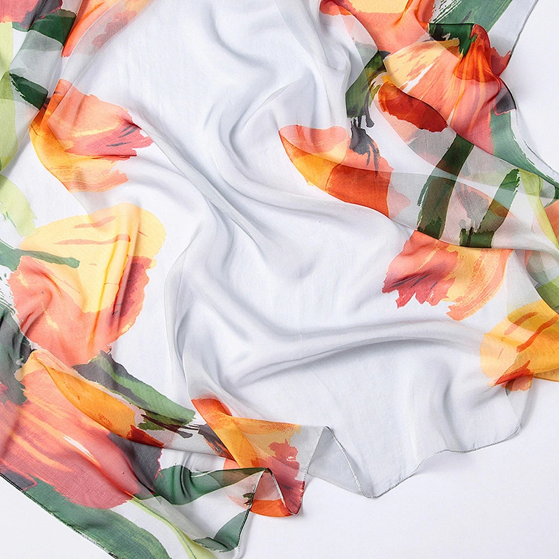Merino wool mens scarf fashion baju muslim screen printing silk scarf