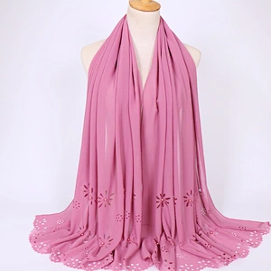 Wedding hijab designs orange black scarf silk jacquard scarf