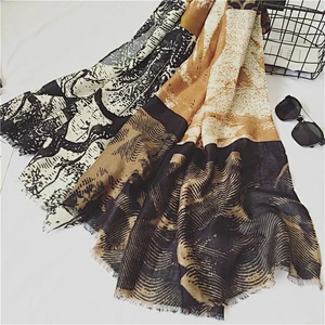 Wholesale Custom Fashion Scarf Digital Printed Women Hijab Scarf
