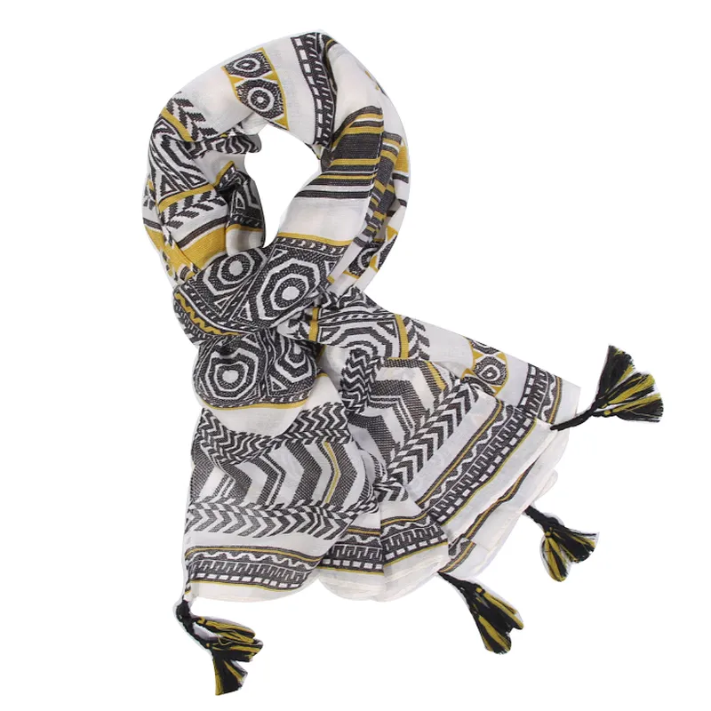New  style fashion Vintage wavy pattern shawl  scarf