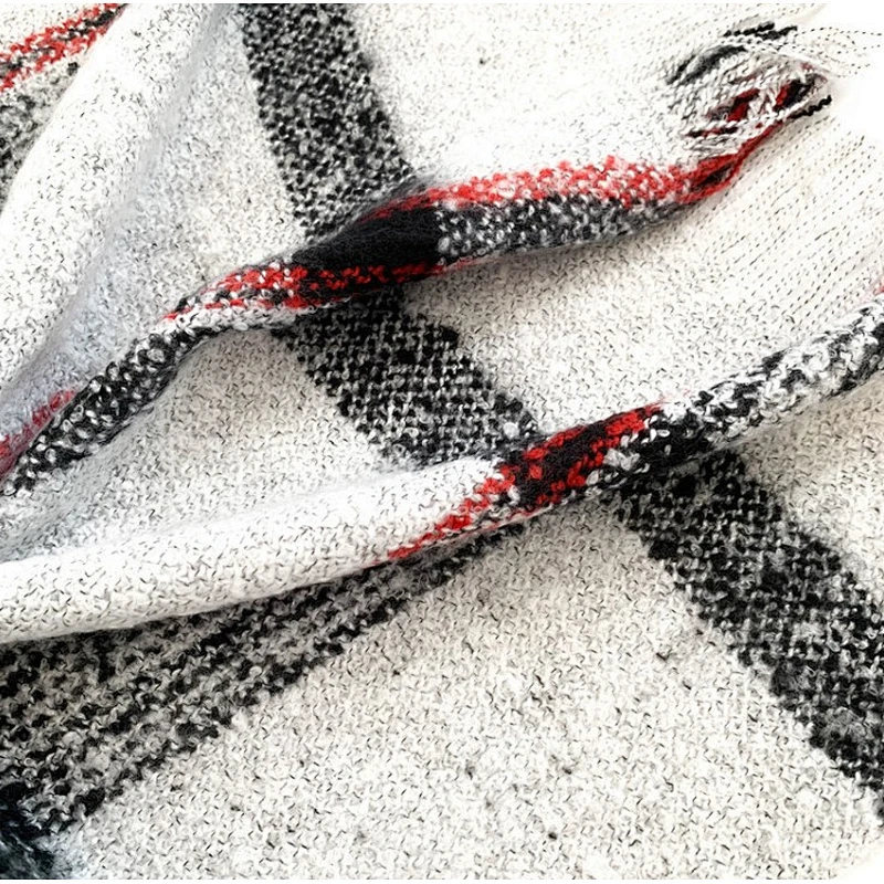 Autumn and winter new style large plaid scarf lady warm scarf