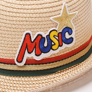 2019 Children Solid Straw hats Panama Fedora hat for children and adult Summer beach cowboy kids jazz caps