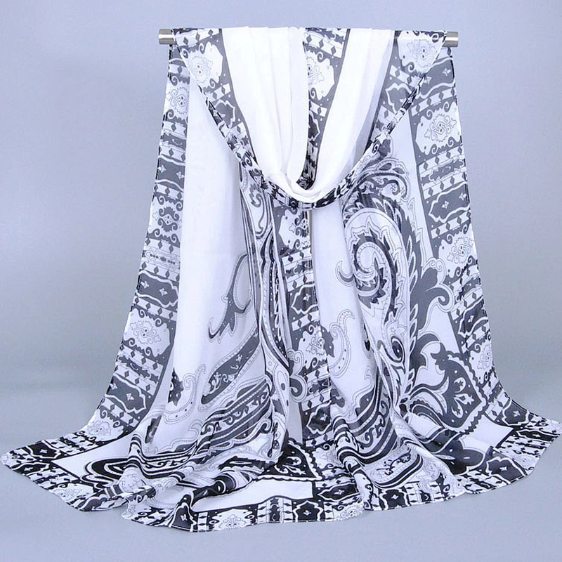 Hot Sell Crochet Patterns Printed Tribal Scarf Ladies Cotton Scarves