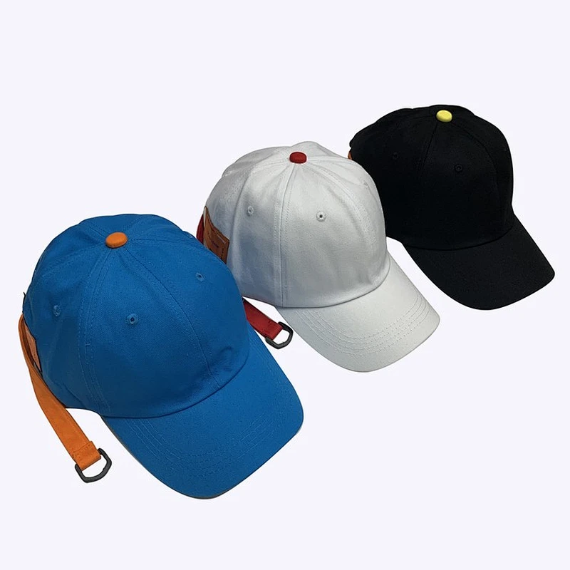 Classic Plaid Sport Cap With Special Long Streamer Contrast Color Baseball Hat
