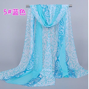 Women Scarf Fashion Floral Scarf Shawls 100% Silk Islamic Scarf Hijab