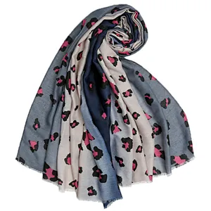 Unique woman's leopard print spring and autumn shawl folk style scarf