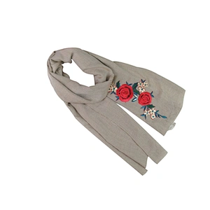 New style scarf with rose embroidery woman's scarf