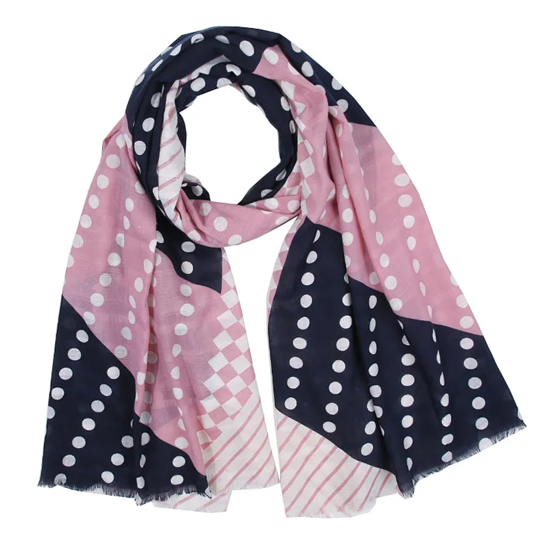 Retro style fashion twill dot tie dyeing shawl  scarf