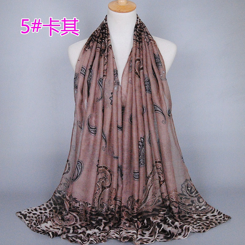 High quality cotton scarf shawl fashion trend woman embroidery scarf design