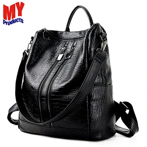 2019 New trendy good quality fashion woman pu leather handbag backpack