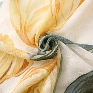 Elegant style Korean version new spring flowers printed long shawl scarf
