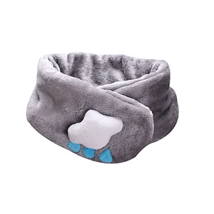 2019 Autumn and winter solid color thicken warm children flannel scarf