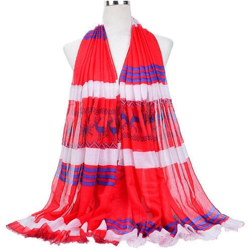 New style fashion  Christmas deer print scarf