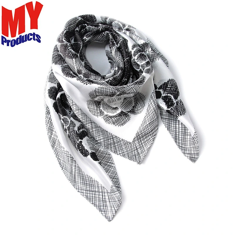 Spanish flamenco manton shawl plain viscose hijab satin silk scarf