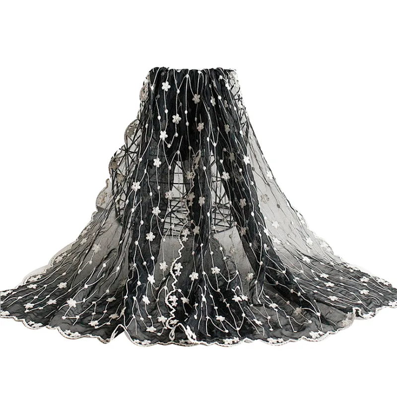 Leisure style embroidery sunshade shawl  beach towel silk scarves