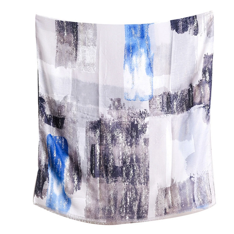 Custom fashion graffiti color sunscreen beach towel ladies scarf shawl